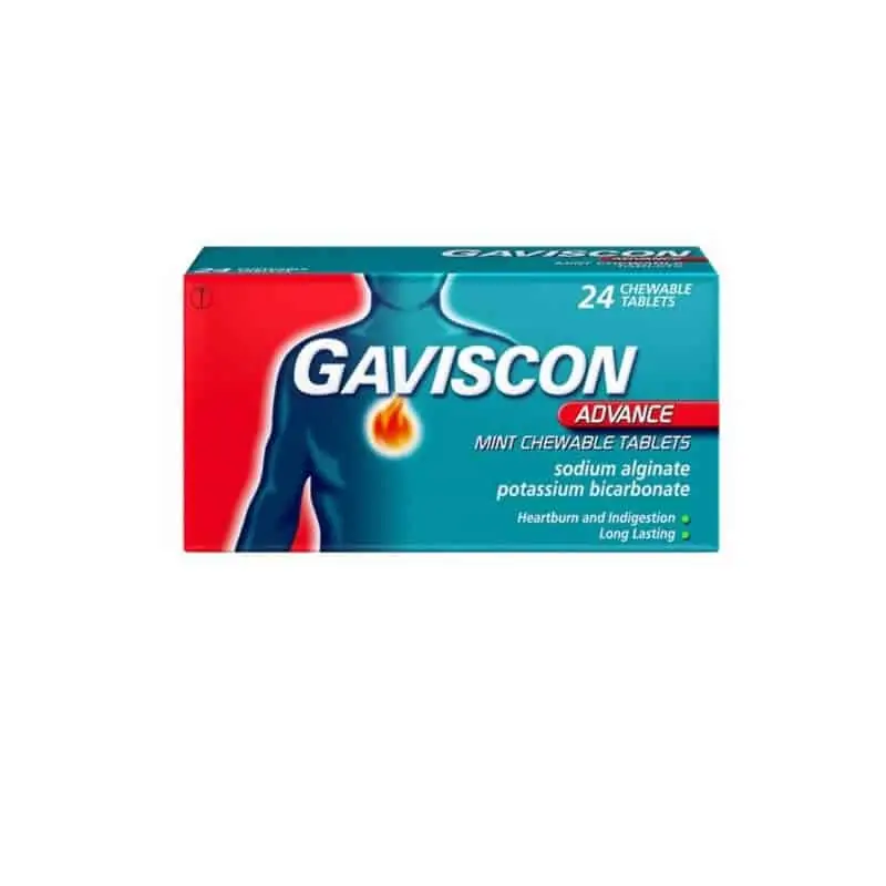 Gaviscon Advance Mint Chewable Tablets – 24 Tablets